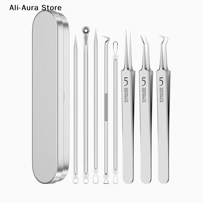 7/8Pcs Blackhead Remover Kit P - Skincare Acne ulasan dan harga