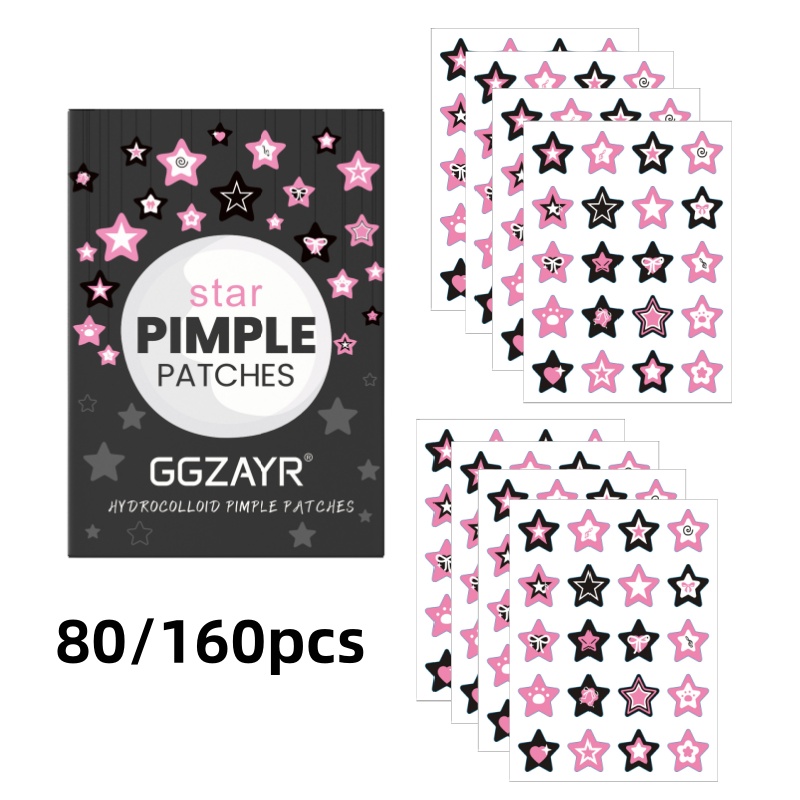 80/160pcs Star Acne Patch Set  - Skincare Acne ulasan dan harga