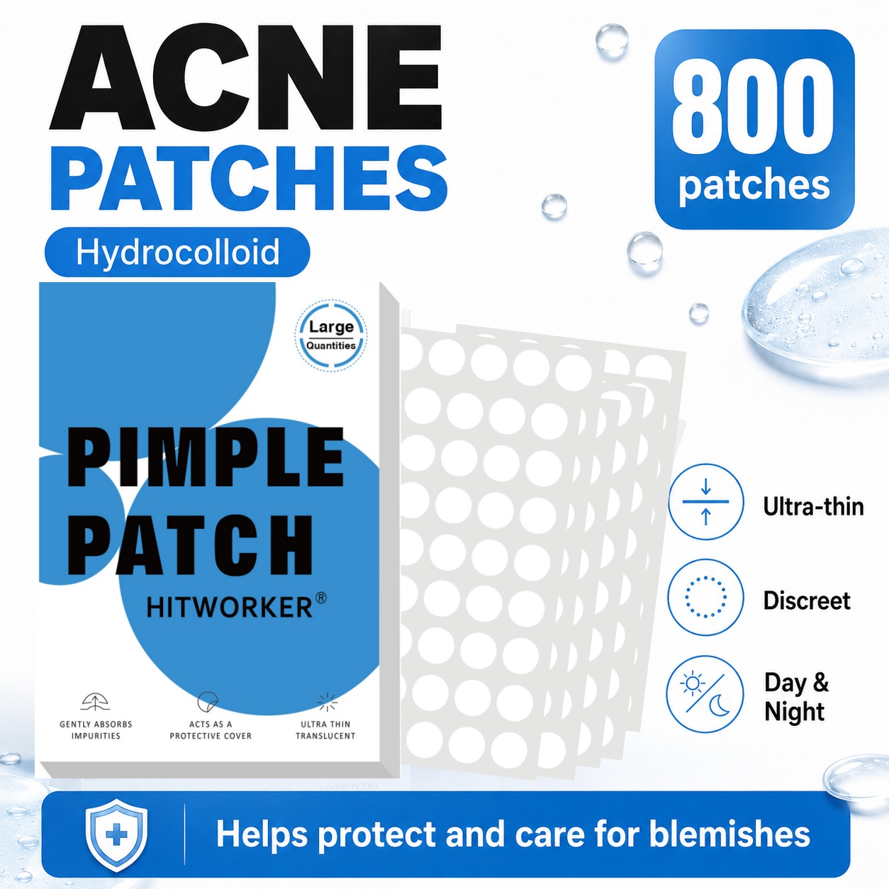 800Pcs Hydrocolloid Acne Pimpl - Skincare Acne ulasan dan harga