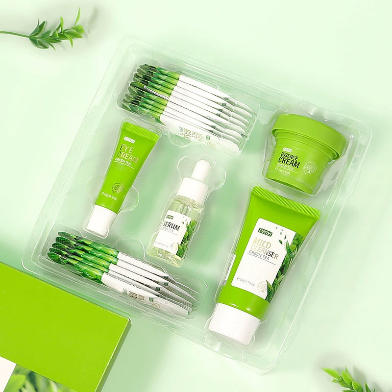 6pcs/box Skin Care Set Green T - Skincare Niacinamide ulasan dan harga