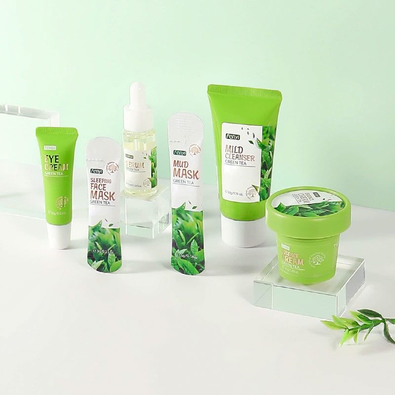 6pcs/box Skin Care Set Green T - Skincare Niacinamide ulasan dan harga